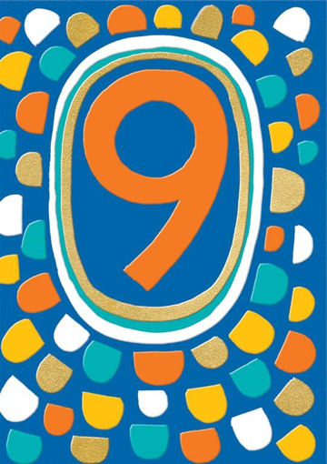 Picture of 9TH BIRTHDAY CARD BLUE